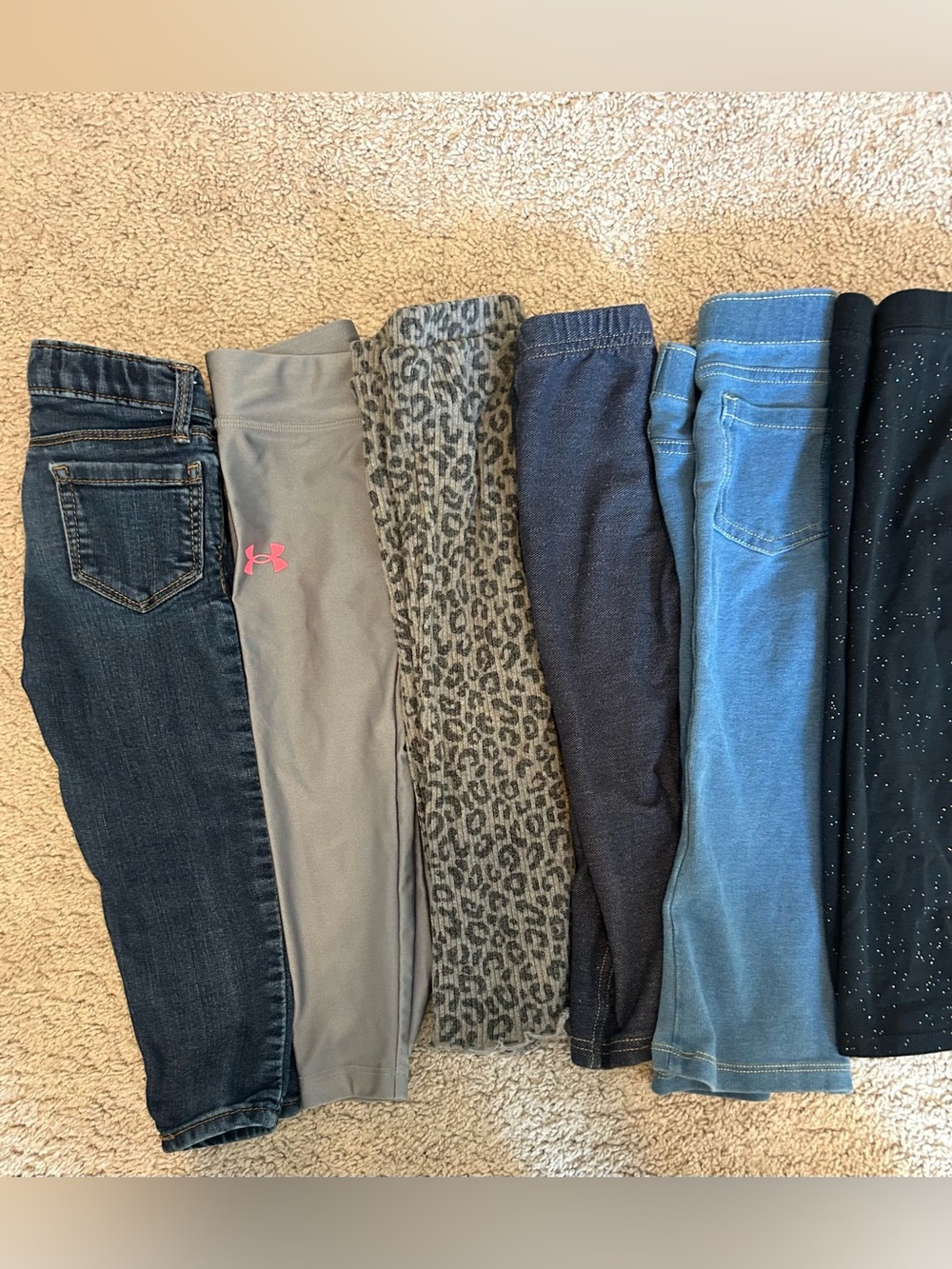 2T pants bundle of 6 pants - leggings, pants, jeans